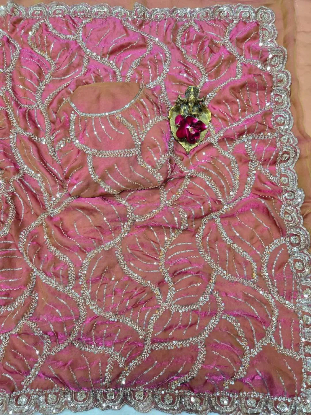 Buy RC1 Chandni Space Silk Original Deeds Work Saree Wholesale Surat 2026