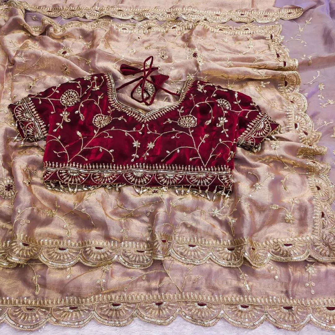 Buy RC1 Sartin Silk Embroidery Work Party Wear Saree Wholesale Surat 2026