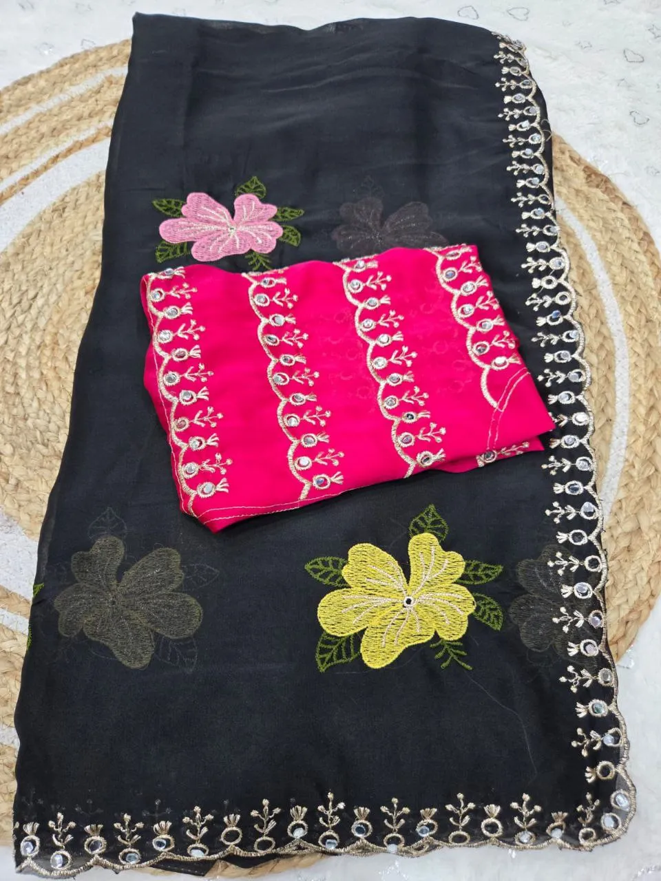 Launching RC1 Avni Rangoli Silk Mirror Work Festival Saree Wholesale Surat 2026