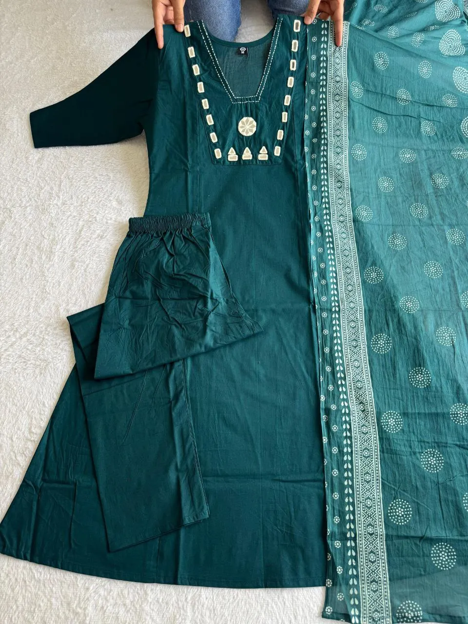 Beautiful KR 402 Cotton Morphich Hand Work Readymade Dress Wholesale Surat 2026