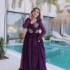 Launching Moni 1222 Silver Crunchy Embroidery Work Gown Wholesale Surat 2026