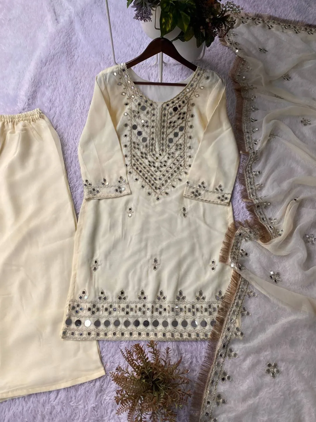 Latest BV 452 Georgette Mirror Embroidery Work Readymade Dress Wholesale Surat 2026