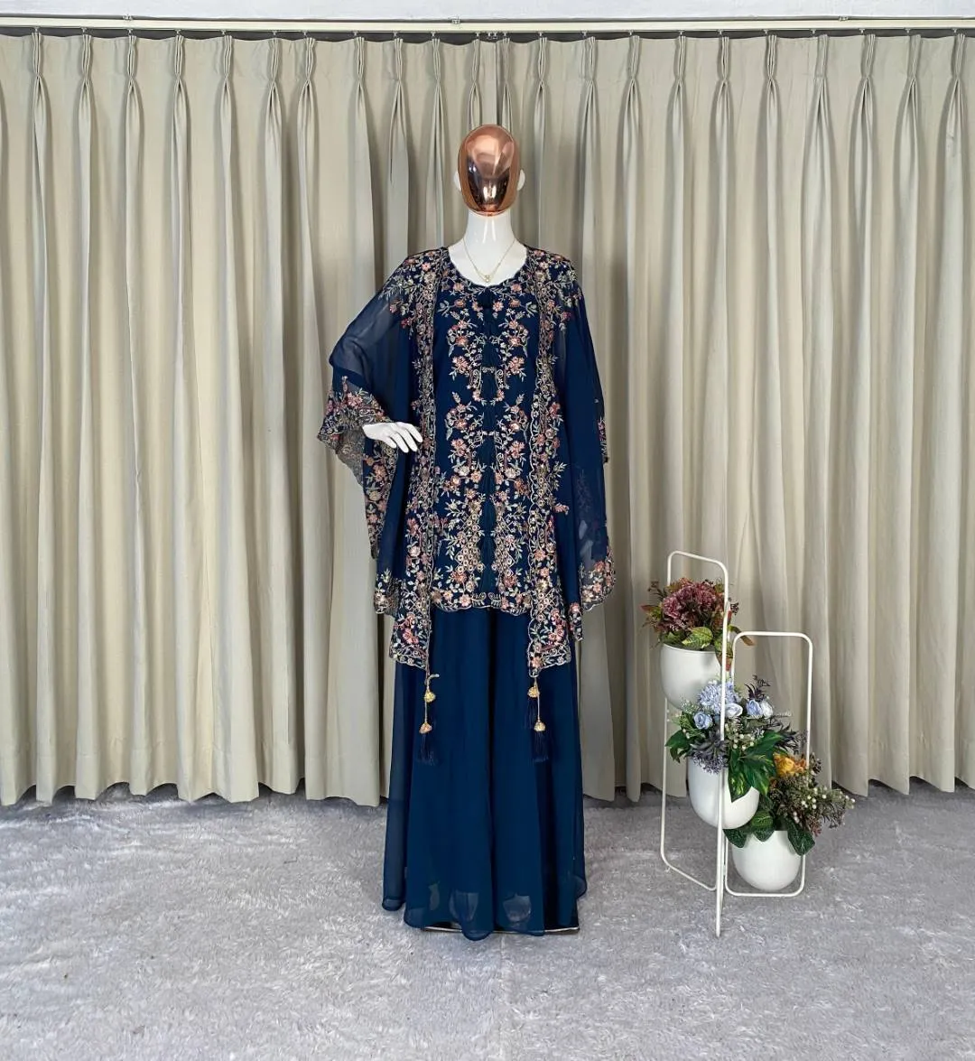 Beautiful BV 406 Georgetta Embroidery Work Festival Kurta Plazzo Wholesale Surat 2026