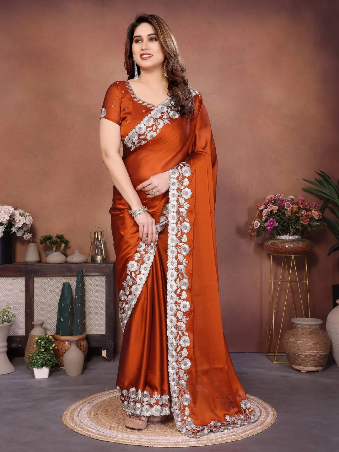 Beautiful Kiara Starbucks1 Rangoli Silk Embroidery Festival Saree Wholesale Surat 2026