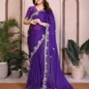 Latest Kiara Mamta1 Shattin Chiffon Embroidery Festival Saree Wholesale Surat 2026