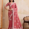 Latest Kiara Naxita3 Star Georgette Embroidery Saree Wholesale Surat 2026