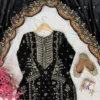 Beautiful C585 1415 Velvet Zari Embroidery Work Party Wear Sharara Suit Wholesale Surat 2026