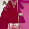 Stylish C585 1419 Velvet Zari Work Festival Long Kurti Set Wholesale Surat 2026