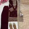 Buy C585 1430 Velvet Zari Embroidery Festival Readymade Dress Wholesale Surat 2026