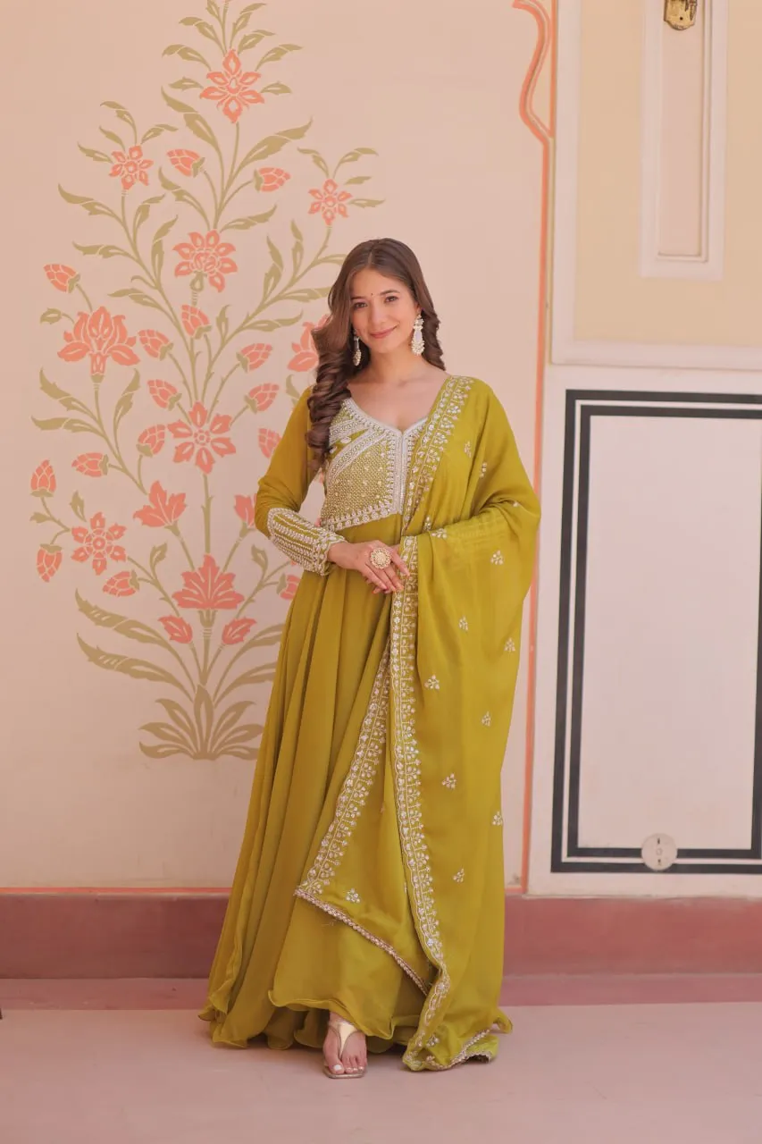 Beautiful Mohini 9313 Georgette Embroidery Work Festival Gown Wholesale Surat 2026