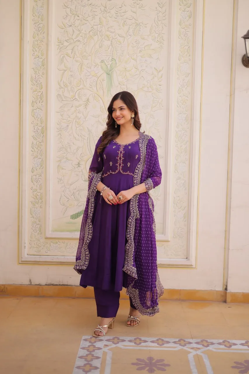 Latest Mohini 9328 Mul Chanderi Embroidery Work Festival Gown Wholesale Surat 2026