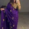 Latest WMS Soft Chinnon Shiny Party Wear Saree Wholesale Surat 2026