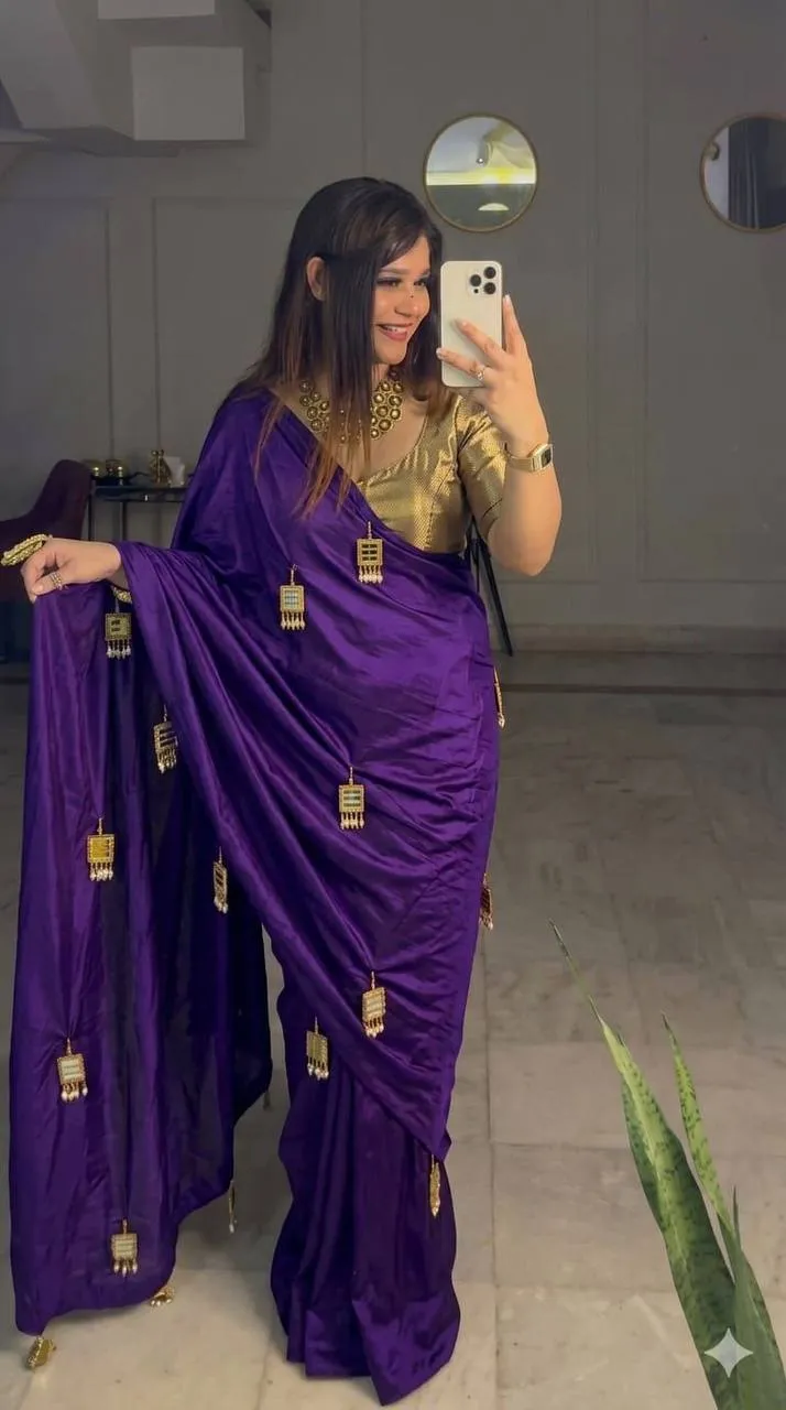 Latest WMS Soft Chinnon Shiny Party Wear Saree Wholesale Surat 2026