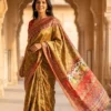 Beautiful WMS Roman Silk Ajarakh Mirror Work Festival Wholesale Surat Saree 2026