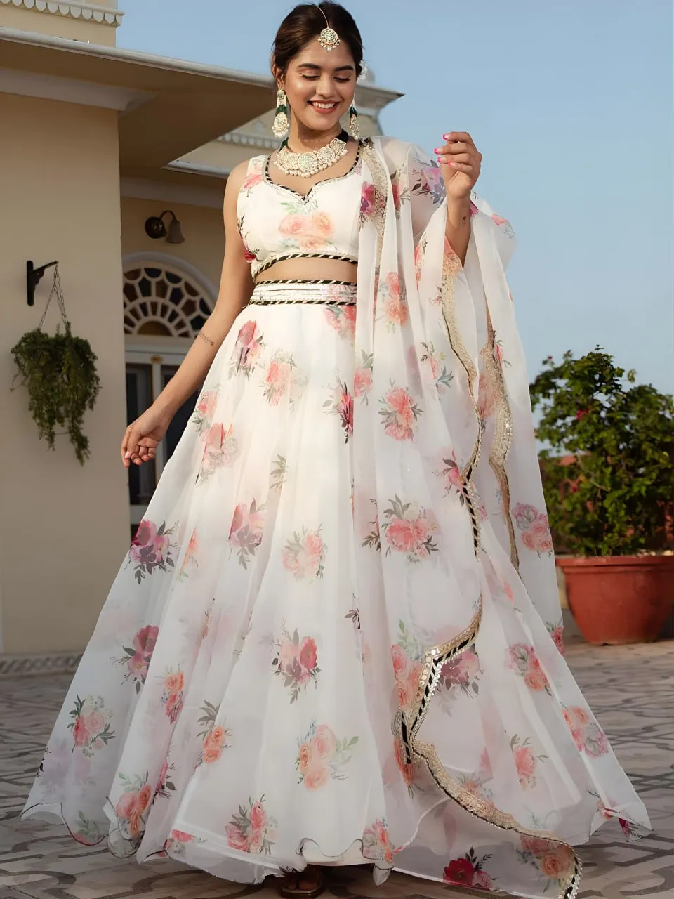 Launching Zeel 15052 Organza Floral Printed Lehenga Choli Wholesale Surat 2026