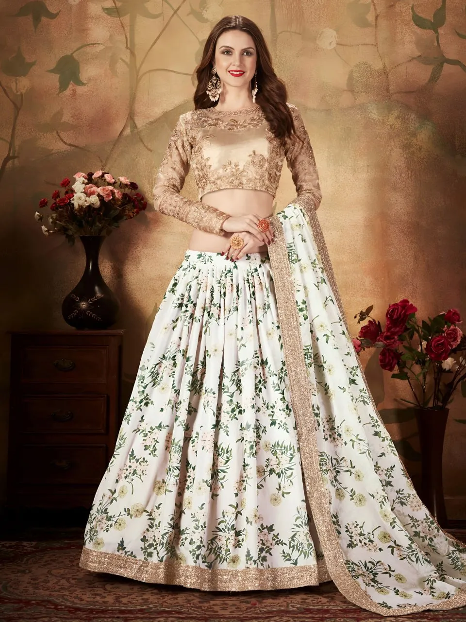 Launching Zeel 7605 Organza Printed Embroidery Lehenga Choli Wholesale Surat 2026