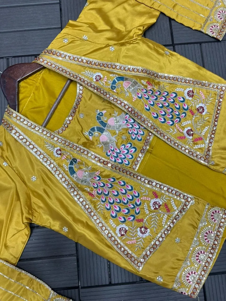Buy Madhuri 256 Satin Embroidery Ready To Wear Saree Wholesale Surat 2026