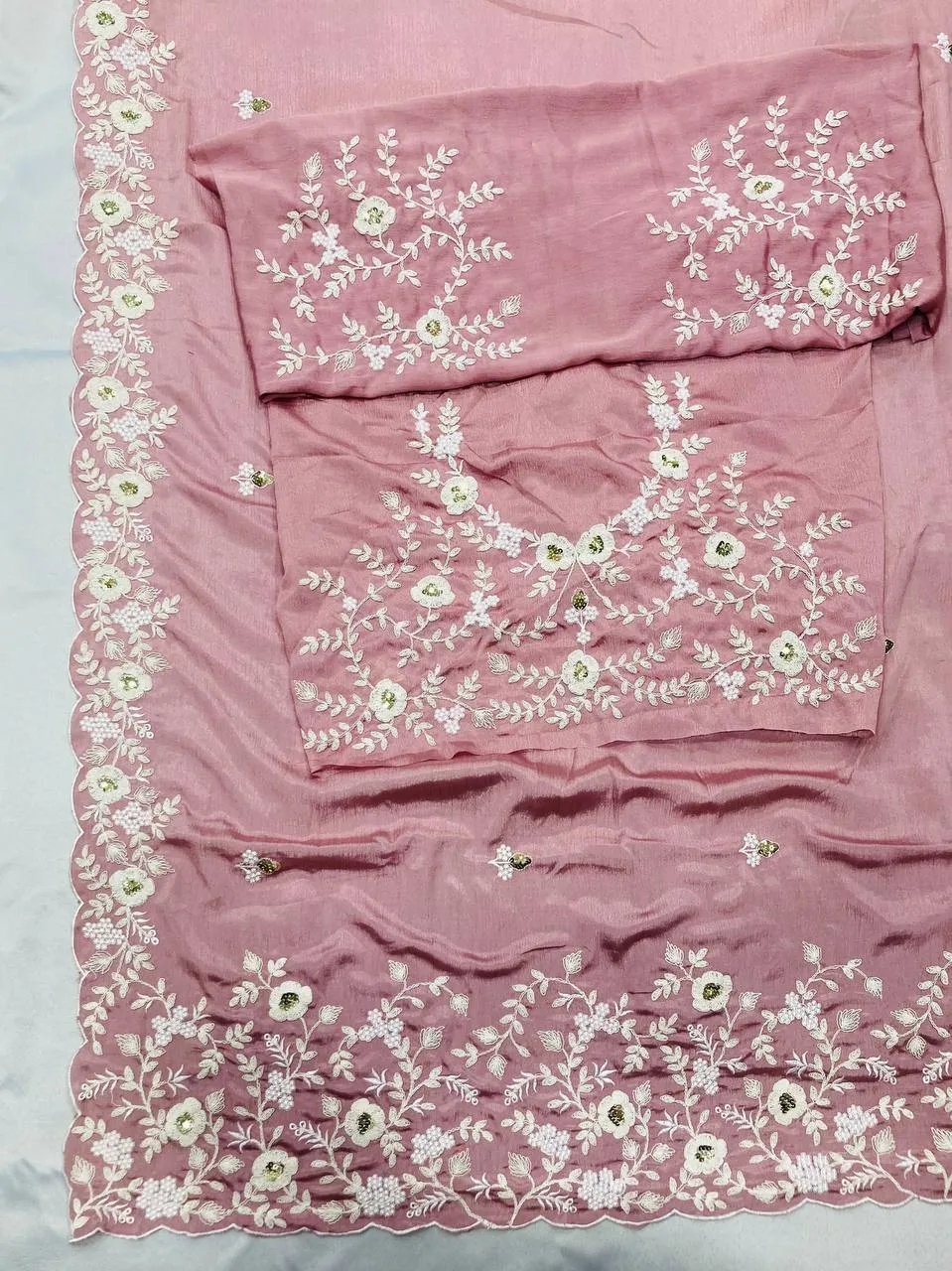 Beautiful Kiara Bhakti Chinon Silk Party Wear Saree Wholesale Surat 2026