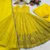 Launching STD 6118 Teby Organza Embroidery Festival Anarkali Gown Sharara Wholesale Surat 2026