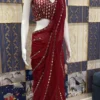 Latest SBD 1847 Georgette Mirror Work Bollywood Party Wear Saree Wholesale Surat 2026