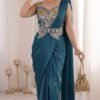 Madhuri 257 Crep Party Embroidery Ready To Wear Saree Wholesale Surat