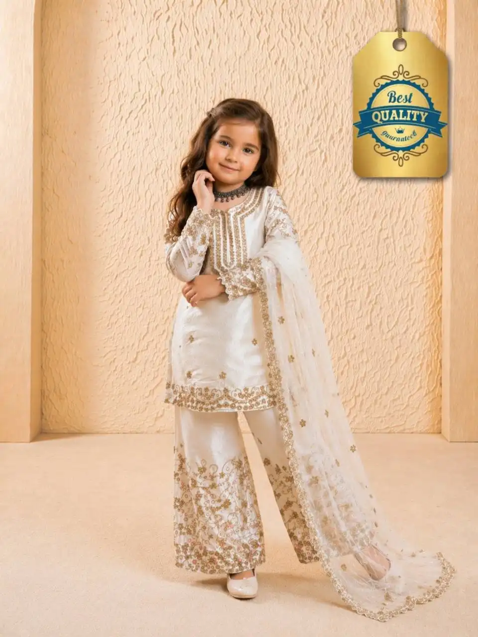 Baby 244 Gmy Silk Festival Sharara Suit Kids Wholesale