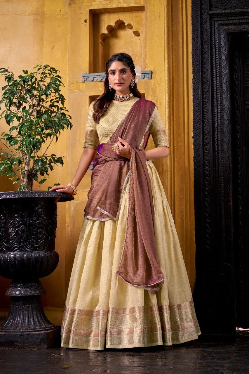 Beautiful WMN 2025 Ashwitha Dupion Silk Zari Weaving Work Lehenga Choli Wholesale 2026
