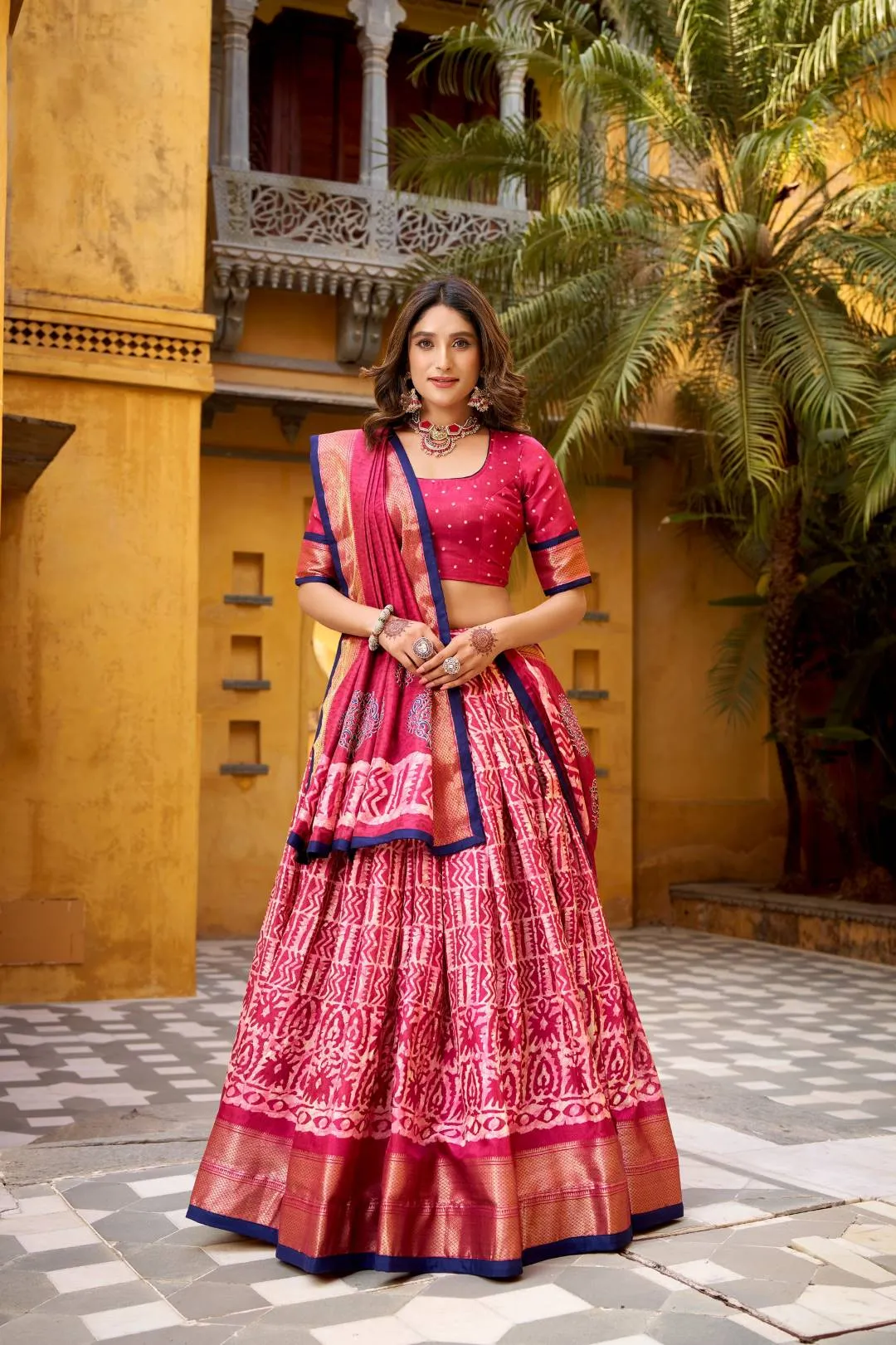 Stylish WMN 1252 Zarakh Dola Silk Batik Weaving Work Lehenga Choli Wholesale 2026