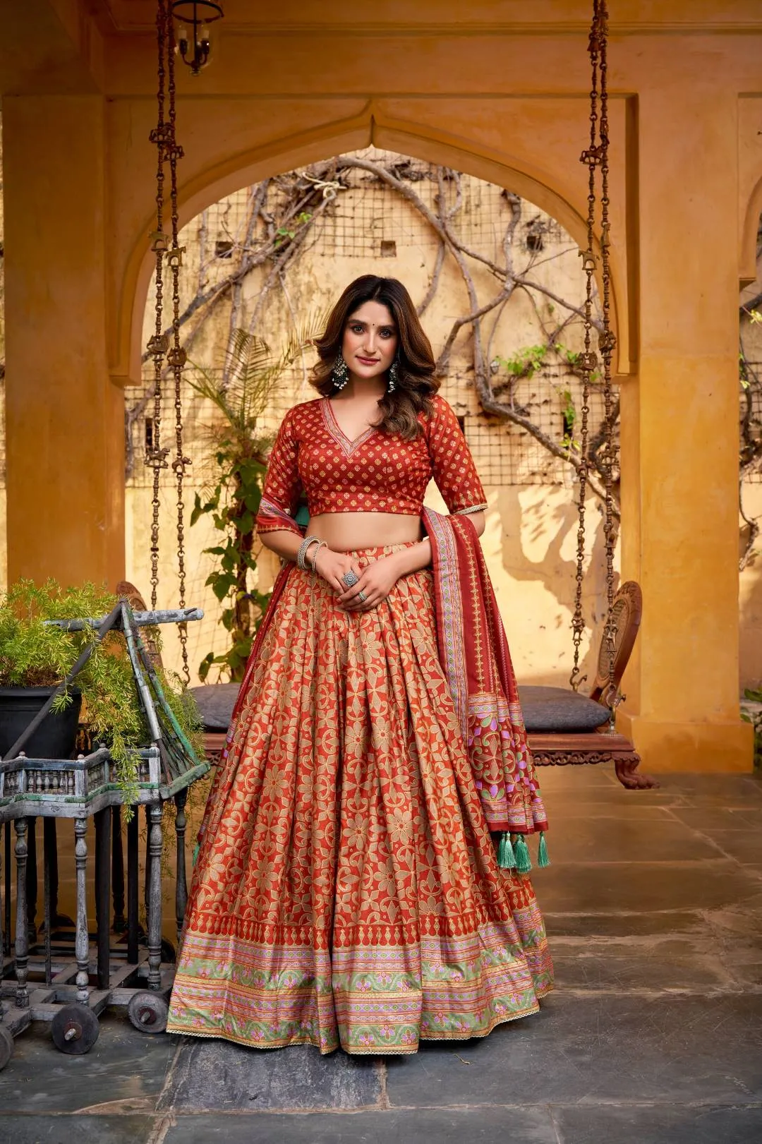 Latest WMN 1201 Sowmya Tasar Silk Lehenga Choli Wholesale 2026