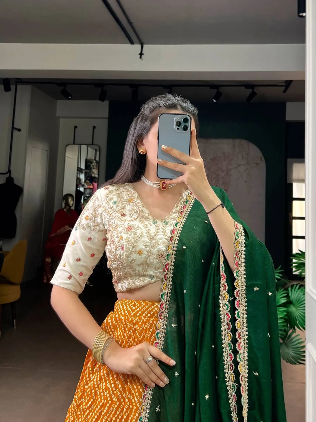 Buy WMN 1416 Rayon Bandhej Lehenga Choli Wholesale 2026