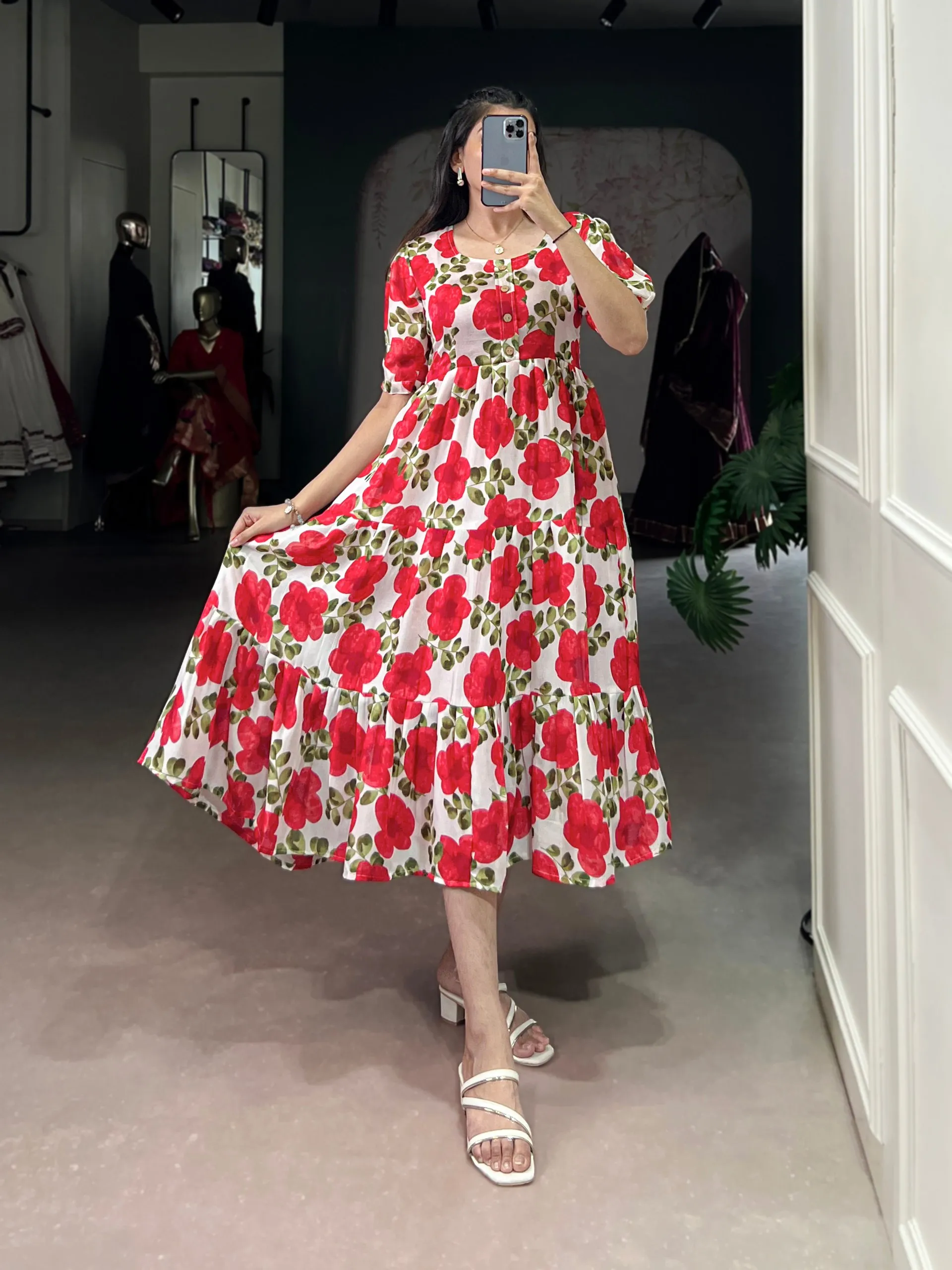 Latest WMN 4509 Vichritra Silk Floral Printed Western Wholesale 2026