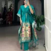 Latest WMN 3801 Jacquard Zari Weaving Work Western Wholesale 2026