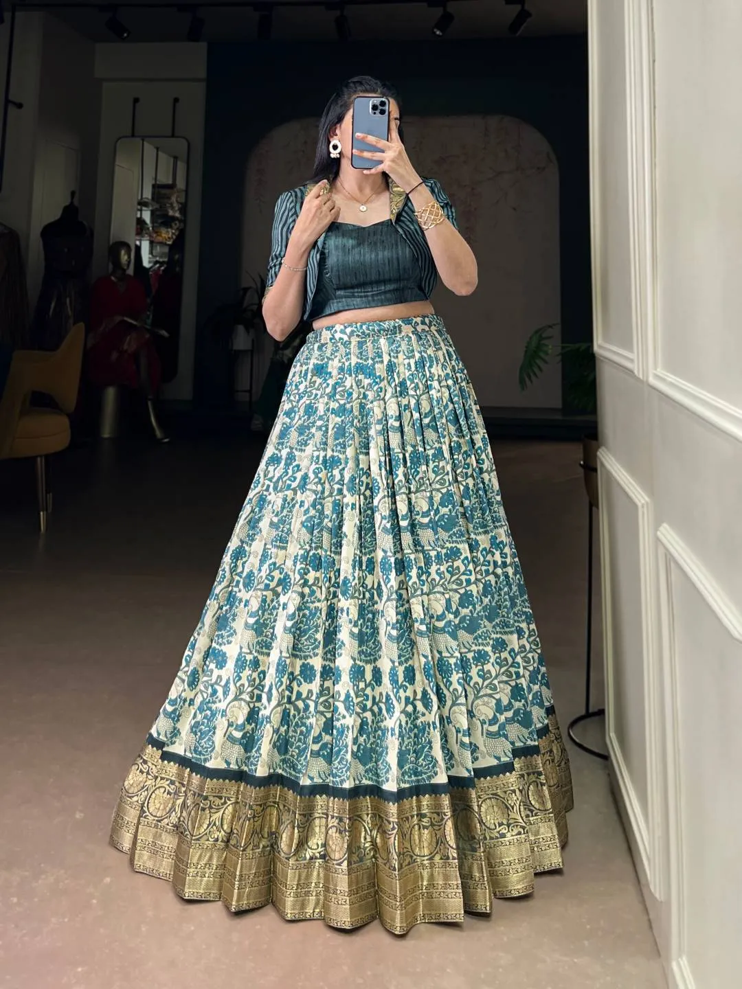 Latest WMN 1109 Tasar Silk Printed Lehenga Choli Wholesale 2026