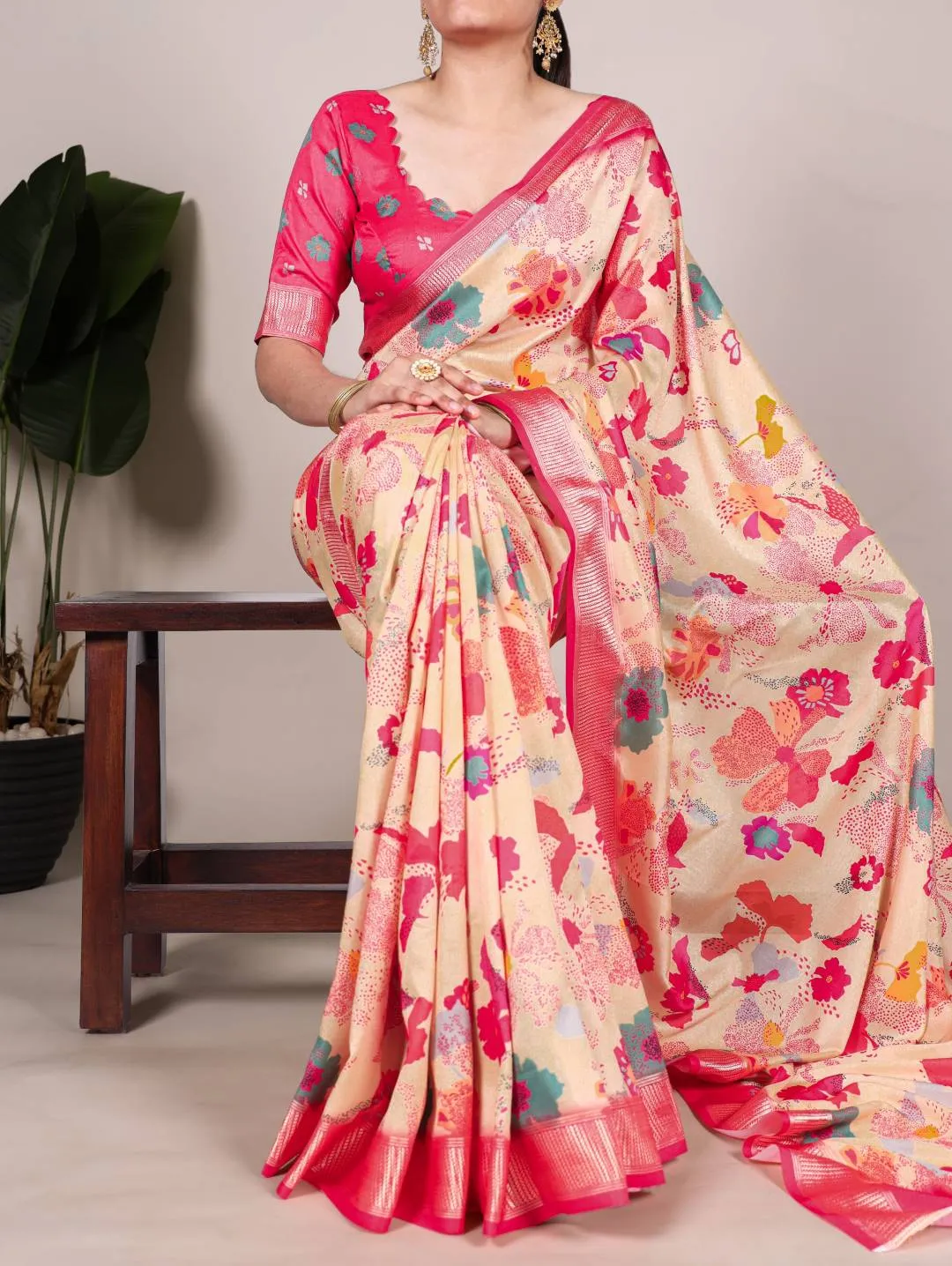 Stylish WMN 7015 Tasar Silk Printed Festive Saree Wholesale 2026