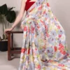 Buy WMN 7017 Dull Satin Floral Printed Saree Wholesale 2026