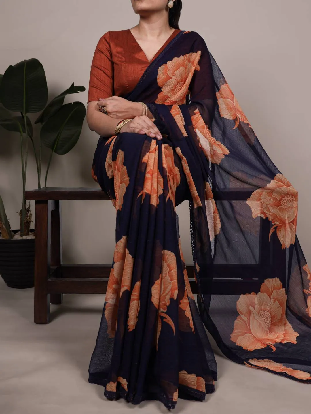 Beautiful WMN 7033 Chiffon Floral Printed Saree Wholesale 2026