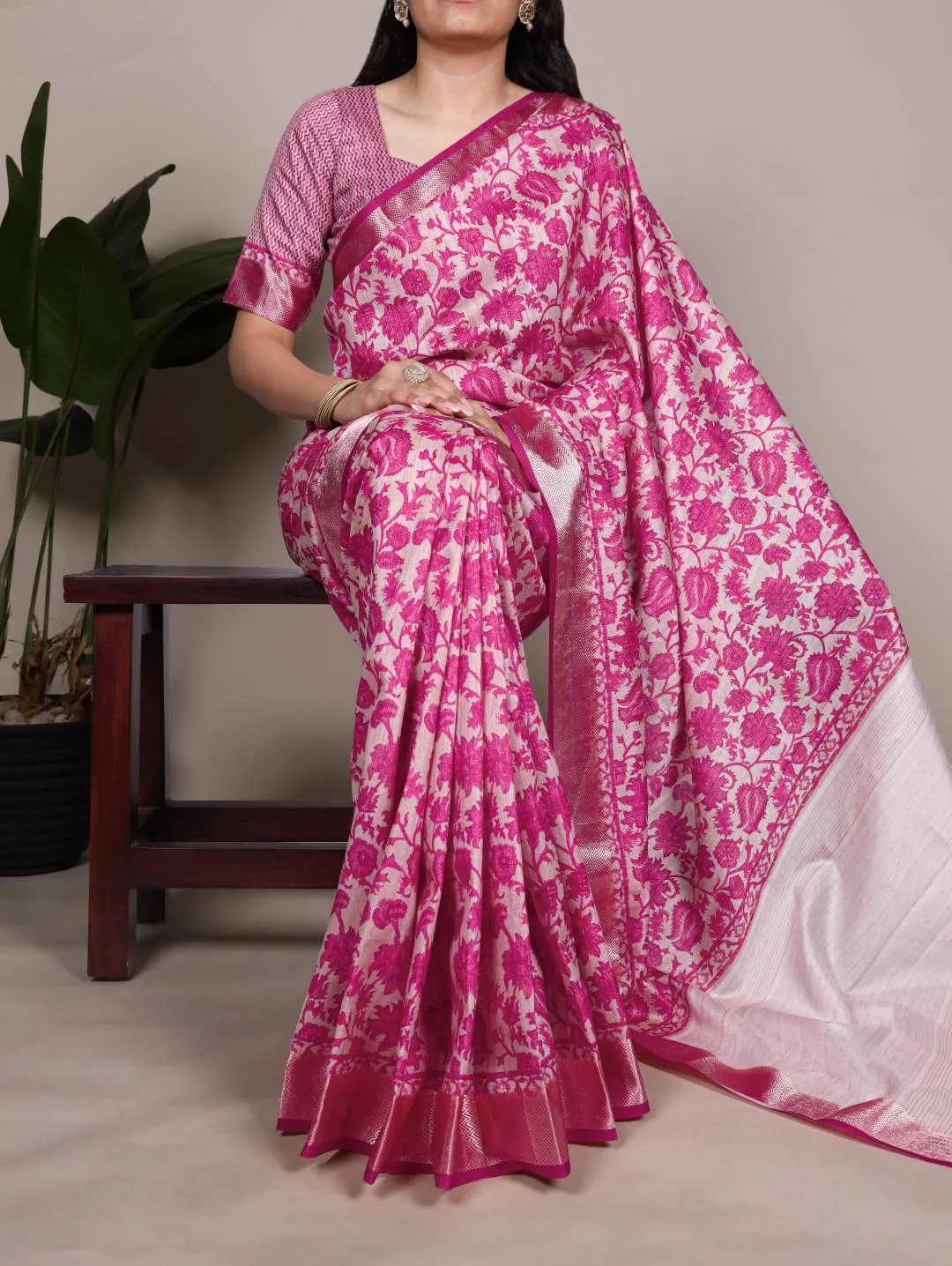 Beautiful WMN 7055 Tasar Silk Printed Festival Saree Wholesale 2026