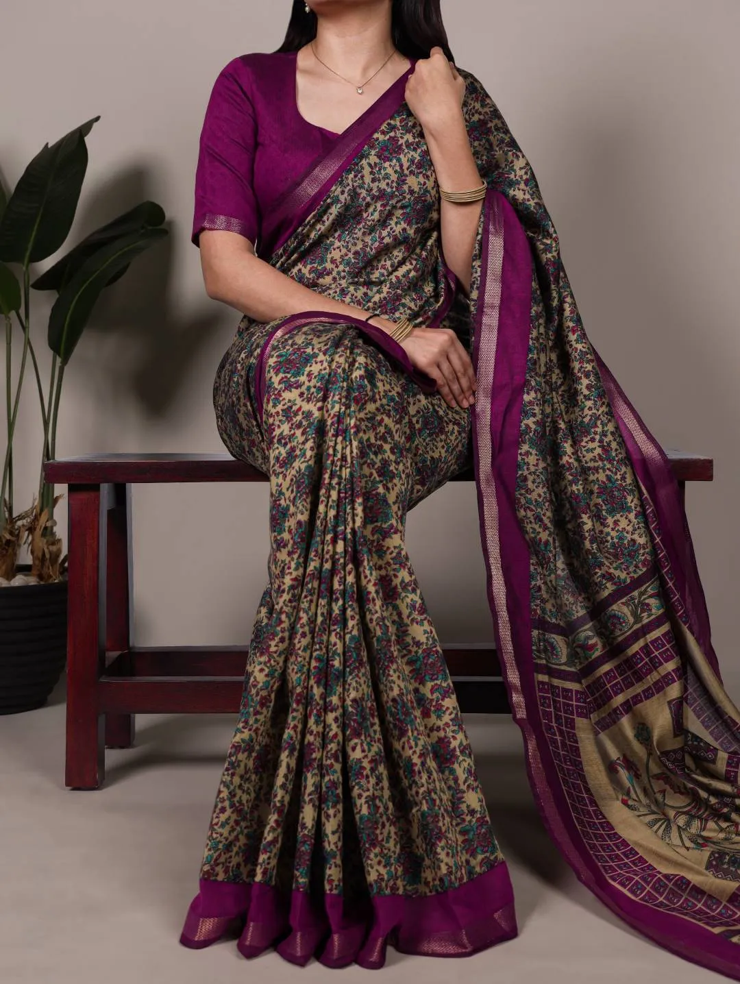 Buy WMN 7200 Viscose Chanderi Printed Weaving Work Saree Wholesale 2026