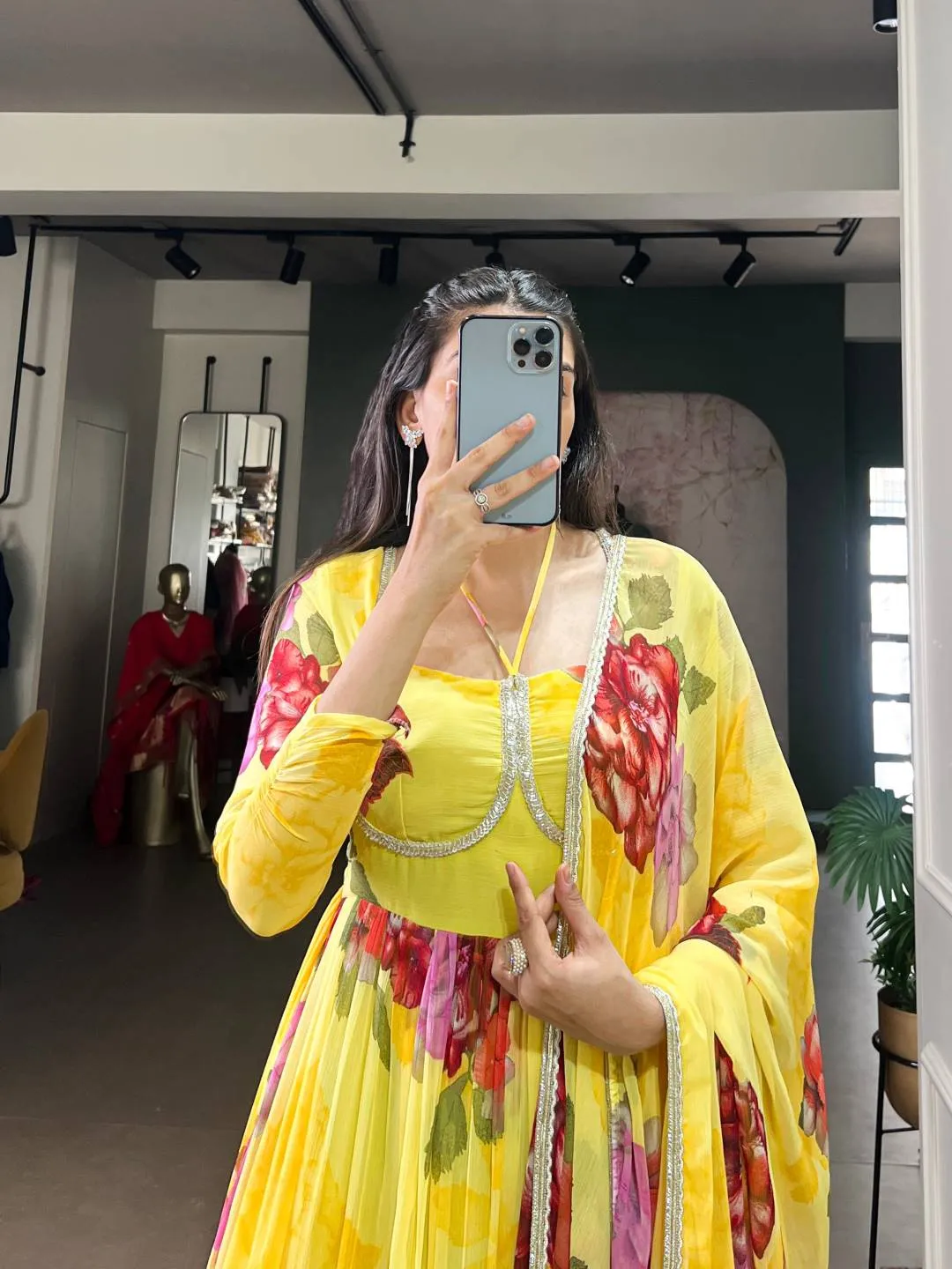 Launching WMN 5103 Chiffon Floral Printed Gown Wholesale 2026