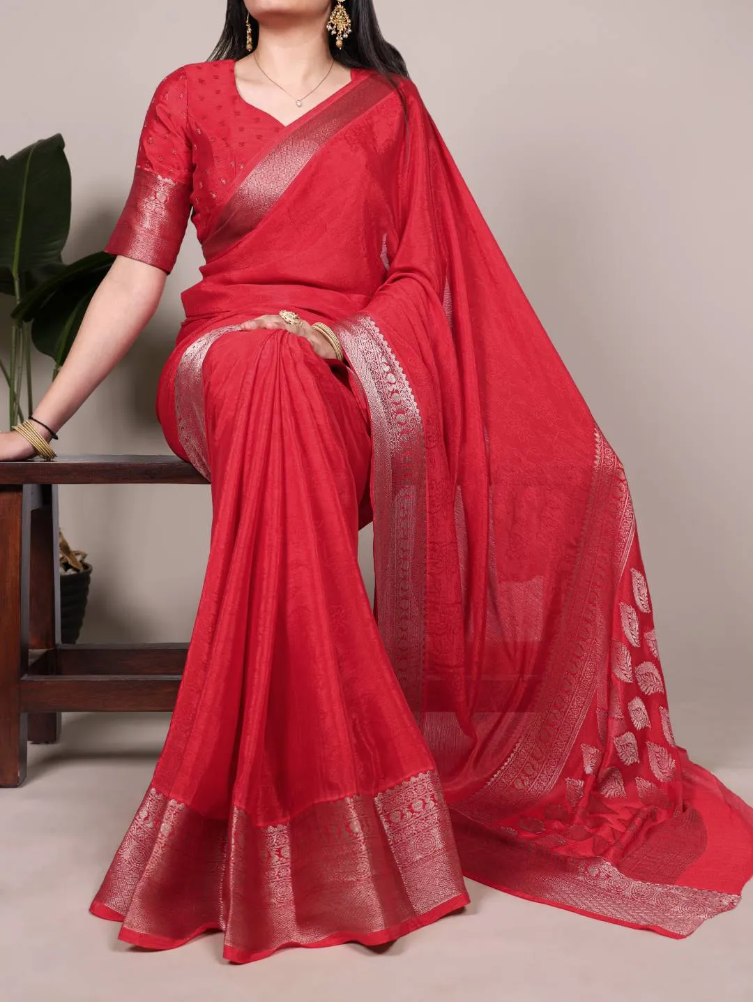 Launching WMN 7916 Chinon Printed Zari Weaving Work Saree Wholesale 2026
