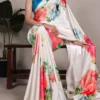 Latest WMN 7027 Satin Silk Floral Printed Party Wear Saree Wholesale 2026