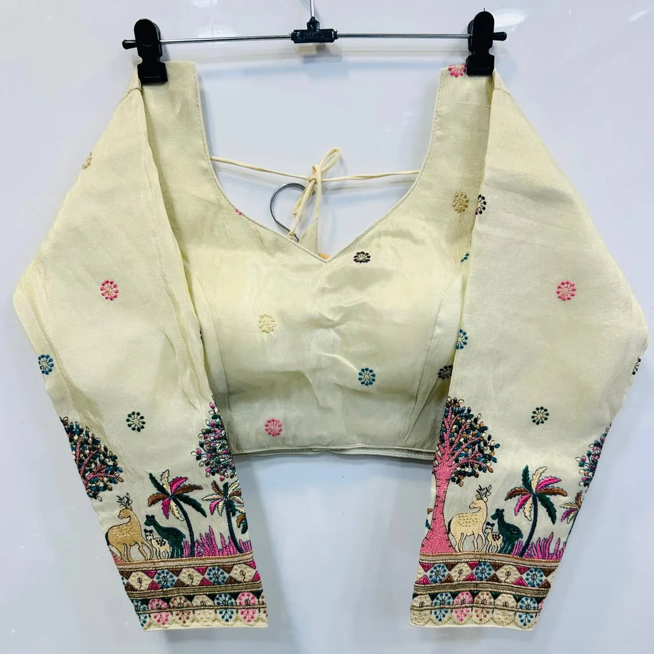 Launching Mrunal Figer Simmer Tissue Viscos Embroidery Readymade Blouse 2026