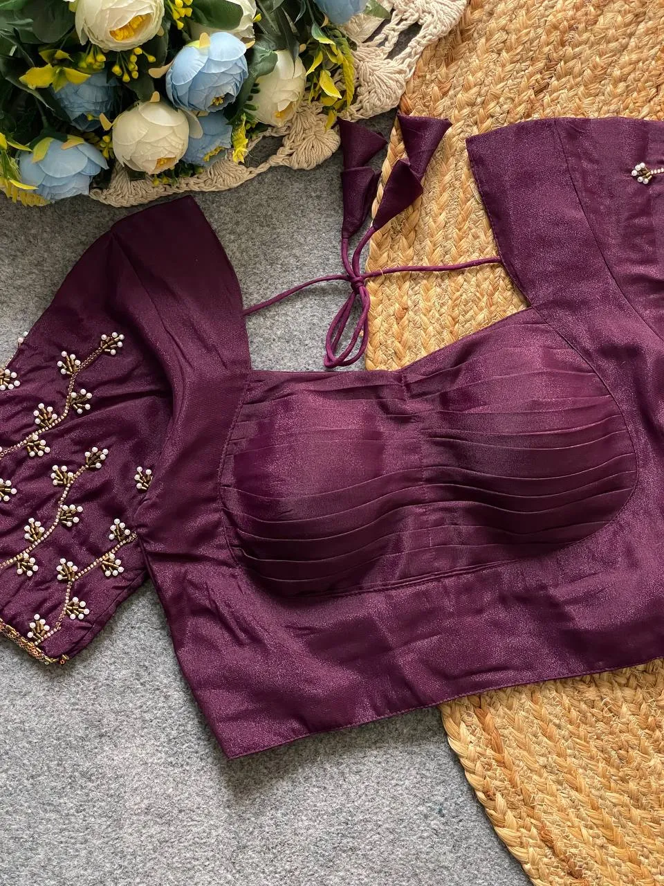 Beautiful Mrunal 2021 Radhika Handmade Hook Party Wear Readymade Blouse 2026