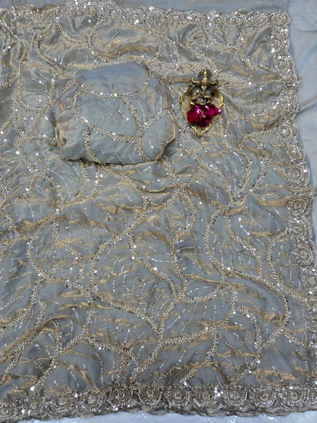 Buy RC1 Chandni Space Silk Original Deeds Work Saree Wholesale Surat 2026