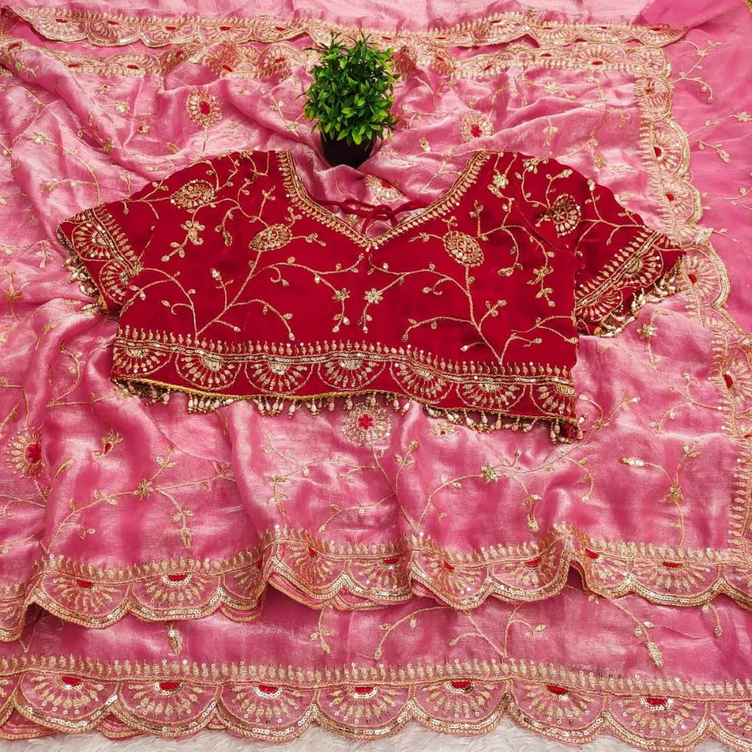 Buy RC1 Sartin Silk Embroidery Work Party Wear Saree Wholesale Surat 2026
