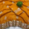 Latest RC1 Crunchy Silk Embroidery Work Festival Saree Wholesale Surat 2026