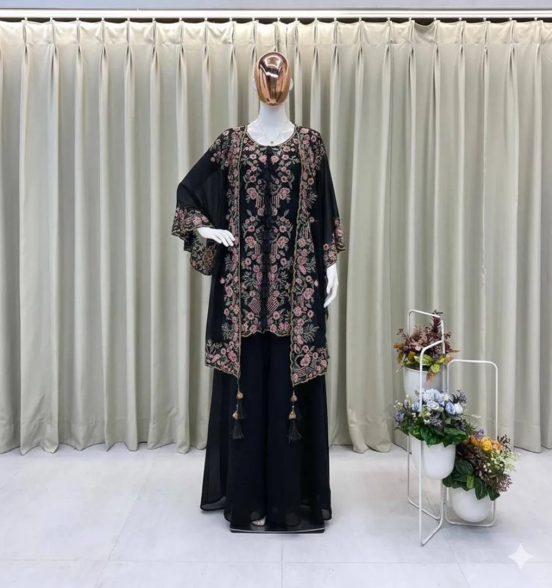 Beautiful BV 406 Georgetta Embroidery Work Festival Kurta Plazzo Wholesale Surat 2026
