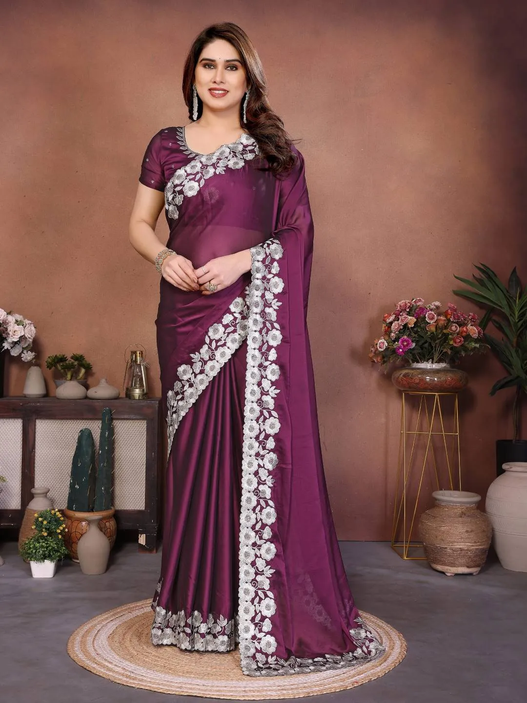Beautiful Kiara Starbucks1 Rangoli Silk Embroidery Festival Saree Wholesale Surat 2026