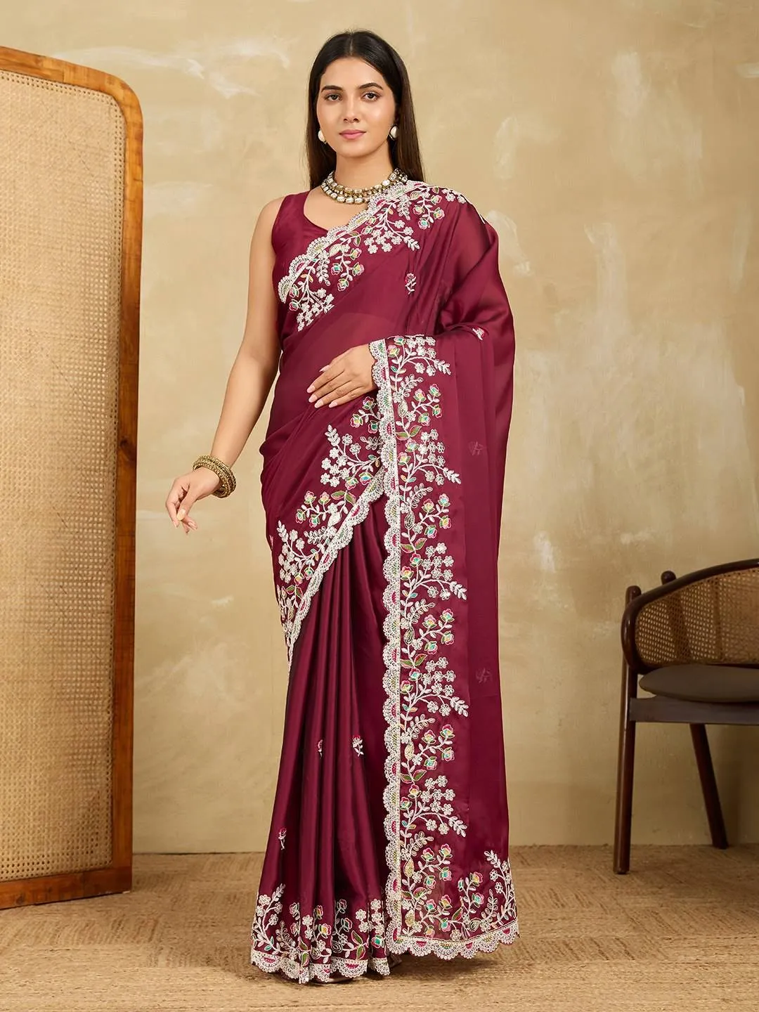 Latest Kiara Maharani Rangoli Silk Embroidery Wedding Saree Wholesale Surat 2026