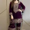 Launching C585 1428 Velvet Zari Embroidery Work Kurti Wholesale Surat 2026